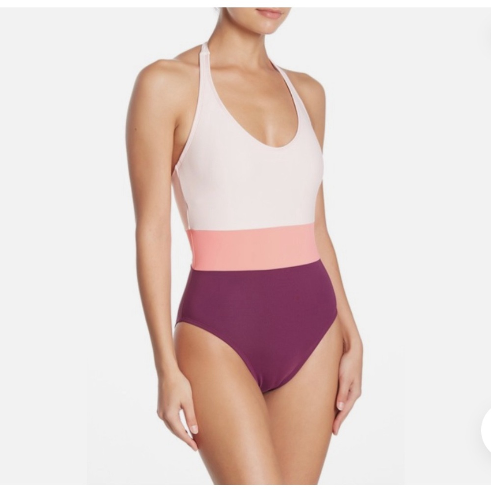 Bleu by Rod Beattie Swimsuit Sz 4 One Piece Colorblock.